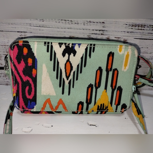 Vera Bradley Colorful Patterned Crossbody Bag - Green, Red, Black - Picture 7 of 7
